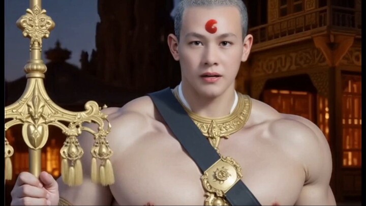 哪吒踩着风火轮在小区门口送外卖