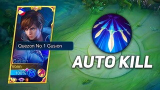 1 SKILL = AUTO DELETE! GUSION INSANE ONE SHOT KILL!