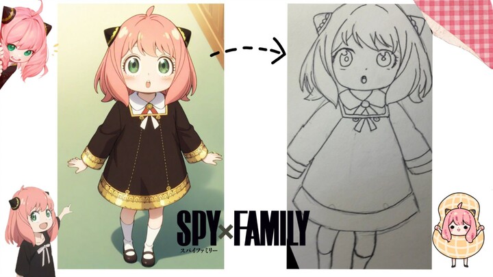 Speed Drawing (Anya forger) — Spy x family [Anime] – prt1