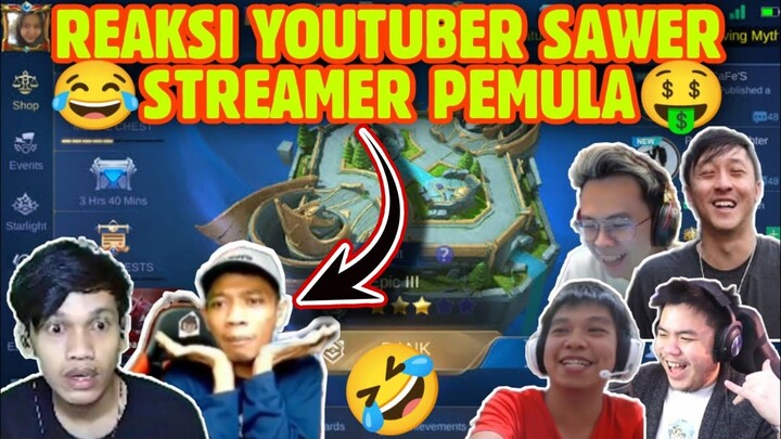 REAKSI LUCU YOUTUBER SAWER STREAMER PEMULA😂🔥