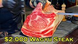$2,000 WORLD'S ONLY "Bone-in" Ōmi A5 Wagyu Beef Steak & $3 Japanese Ramen in Tokyo Japan