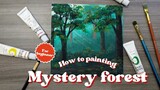 painting mystery forest for beginner.