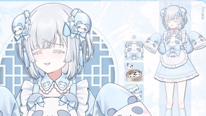 [live2d mass-market model display] Super smart·water color·Chinese style·panda maid⑅︎︎.