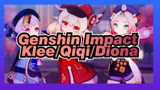[Genshin Impact MMD/4K] Klee&Qiqi&Diona - Gee