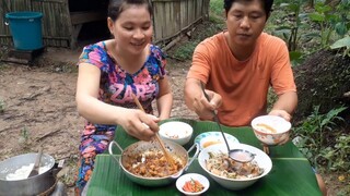 Canh Chua Bắp Chuối Cua Đồng Tép Bạc Non Ềch Xào Sả Ớt| TKQ T435