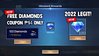 HOW TO GET 112 DIAMONDS BONUS FOR ONLY 14₱! FREE DIAMONDS! CLAIM DIAMONDS! | MOBILE LEGENDS 2022