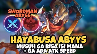 HAYABUSA SWORDMAN ABYSS ! MUSUH AUTO GA ADA ATK SPEED NYA ! MAGIC CHESS MOBILE LEGENDS