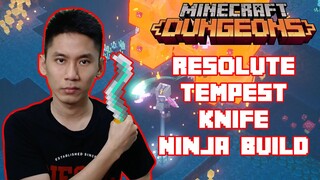 Resolute Tempest Knife Ninja Build, Furiously Fast Dashing Attack! Minecraft Dungeons