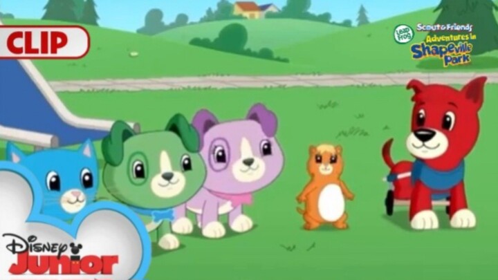 Counting Shapes 🔷️ | LeapFrog Scout & Friends: Adventures In Shapeville Park 🌈🐶 | @disneyjr