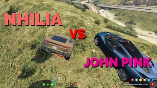 NHILIA VS JOHN PINK CARCHASE! | GTA V Roleplay