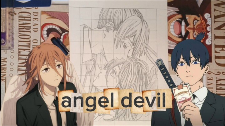 drawing angel devil dari chainsaw man part [2/2]bnw
