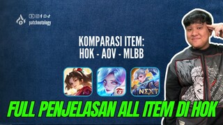 FULL PENJELASAN ITEM HOK DAN PERBANDINGANYA DENGAN ITEM MOBILE LEGENDS DAN AOV