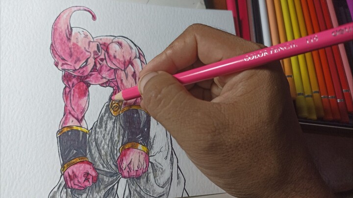 mewarnai gambar Majin Buu