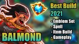 Balmond Best Build in 2021 | Top 1 Global Balmond Build | Balmond Gameplay - Mobile Legends