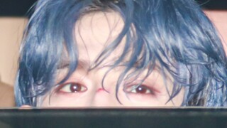 "His eyes are the only visible facial features," "His face is the only one in his group that gets wo