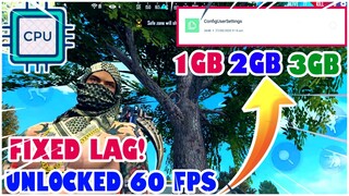 Free Fire 1gb lag Fix GameUserSettings Config file 3GB 2GB Unlocked 60 FPS Fix Rendering & Texture