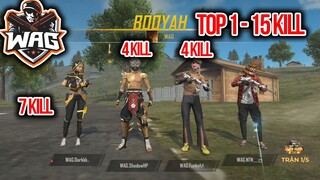 [WAG Dark] - [Chung Kết Đua Top Quân Đoàn 2019] - FullGame Trận 1, WAG TOP 1 - 15 kills. FreeFire VN