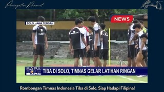 Rombangan Timnas tiba di solo siap hadapi Filipina