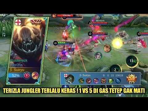 Terlalu Kuat ! Terizla Jungler 1 VS 5 Tetep Gak Mati | Build Terkuat Terizla Top Global Terizla