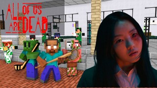 Minecraft, ALL OF US ARE DEAD CHALLENGE  | HAHA ANIMATION | MONSTER SCHOOL