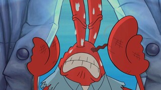 Ông Krabs đáng sợ quá, cánh cửa thép dày như vậy đã bị mở tung!