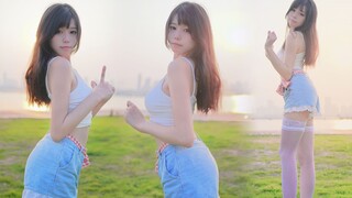 一起摇摆❤完美夕阳下的女友摇shake it！！