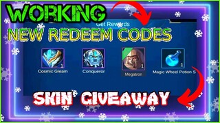 SKIN GIVEAWAY | NEW REDEEM CODES IN MOBILE LEGENDS | MOBILE LEGENDS REDEEM CODE !