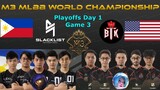 BLACKLIST VS BTK [GAME 3] | M3 MLBB World Championship 2021  Playoffs Day 1