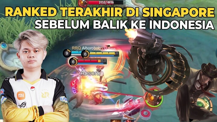 MATCH RANKED TERAKHIR DI SINGAPORE SEBELUM BALIK KE INDONESIA FT RRQ HOSHI- MLBB