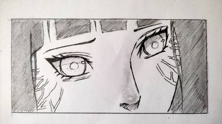 HOW TO DRAW hinata hyuuga's byakugan eyes | step by step