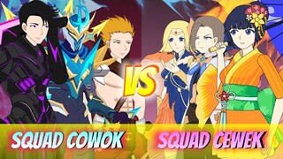 MOBILE LEGENDS ANIMATION | FULL SQUAD COWOK VS FULL SQUAD CEWEK