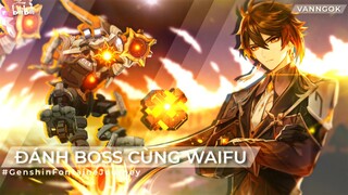 Zhongli bất lực nhìn Fischl Bắn nhanh như hack boss không kịp thở | Genshin impact