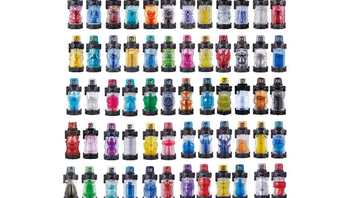 The best mix of 60 full bottles of Kamen Rider builds~Let you hear the spit at once~