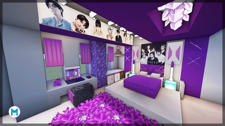 Minecraft | BTS Themed Bedroom 💜