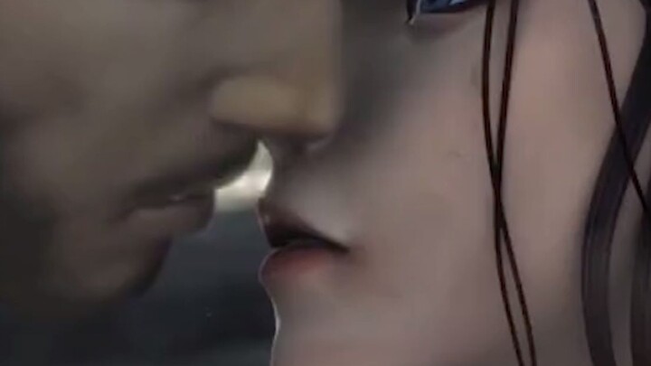 CG吻戏，如此清晰，画面太美