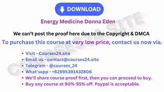 Energy Medicine Donna Eden