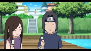 Naruto, fighting in the midst of a murky forest.