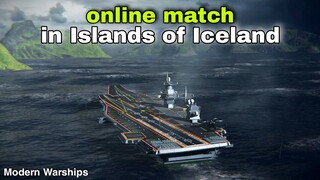 Modern Warships: online match in ISLANDS of ICELAND  map.  alpha test