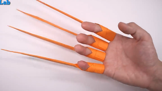 折金刚狼的钢爪-5分钟折纸