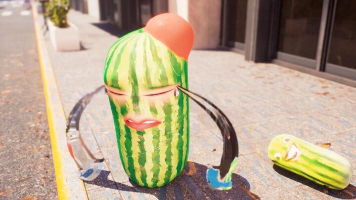 Mèo chuối lén lút làm việc riêng nơi công sở, dải dưa hấu khóc nức nở