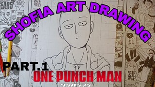 drawing Saitama dari anime one punchman part.1