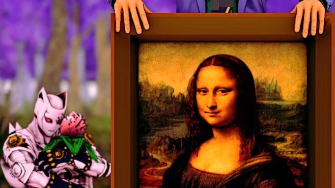 บุคคลที่หนึ่งจูบโมนาลิซ่า