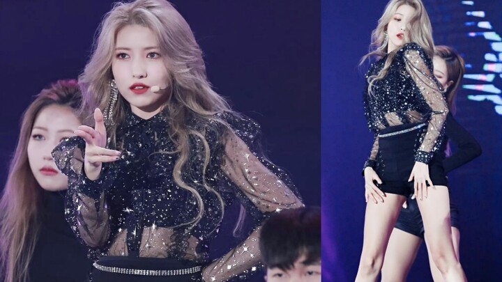 [Kaki panjang pirang] Jin Shaoqing GFriend "Gashina" (cover Lee Sunmi) tembakan lurus 190105