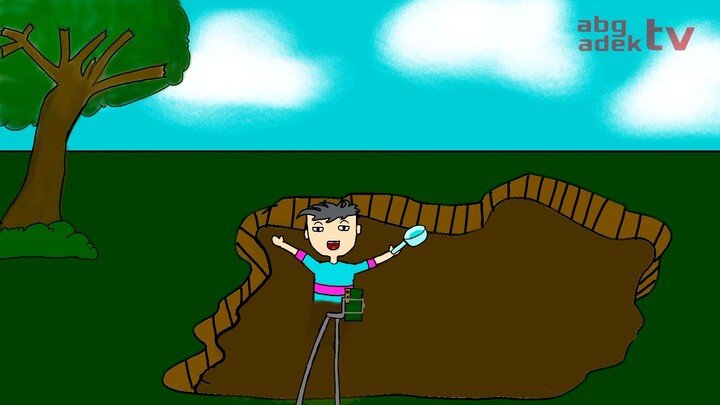 mandi lumpur | animasi lucu