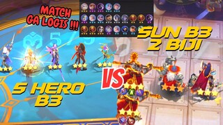 CUMA PAKAI 5 HERO VS SUN B3 2 BIJI DAN LEOMORD B3 !! - MAGIC CHESS