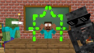 MONSTER SCHOOL - NEW STUDENT & BOTTLE FLIP CHALLENGE - MINECRAFT ANIMATION