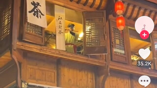 TikTok's external websites comment on Chinese teahouse culture