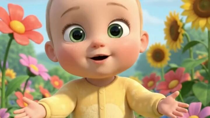 Baby's Giggly Wiggly Song! #babyshorts #kidsrhymes #babydance