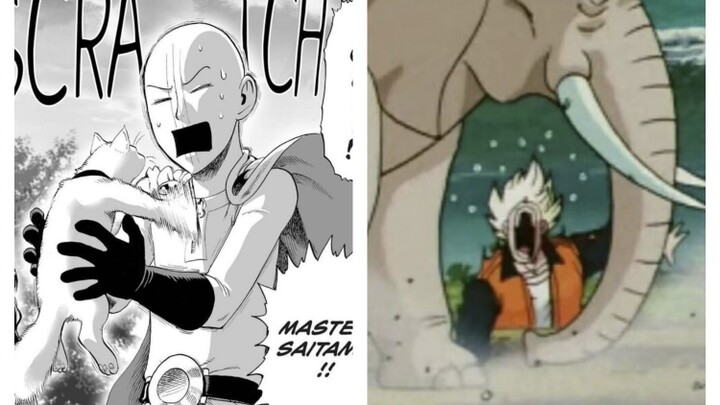 Which character in the picture is harder to keep a straight face?