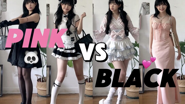 Đen hay Hồng? Set đồ tông đen vs tông hồng
